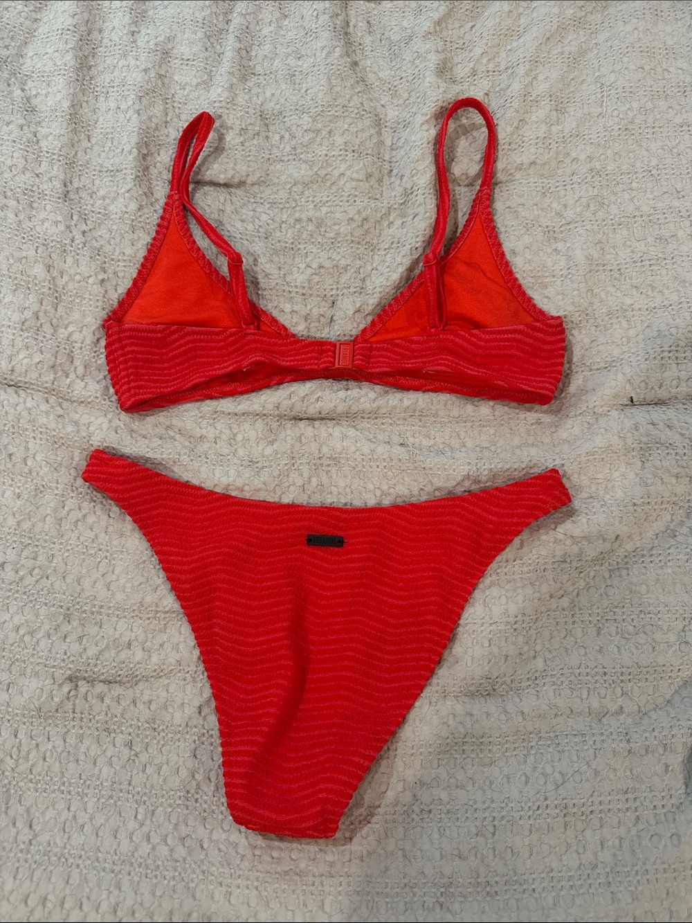 triangl swimwear Red Textured Two-Piece Bikini - Picture 2 of 2